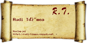 Rudi Tímea névjegykártya