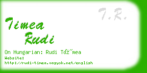 timea rudi business card